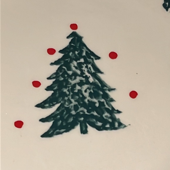 NIB Folk Craft Holiday Pines Dessert Plates By Tienshan - set of 4 Discontinued! - Picture 7 of 16